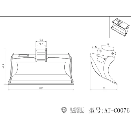 Planierlöffel Lesu PC30