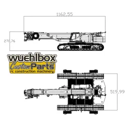 Eyewhale telescopic crawler crane LTR 1220 1:14