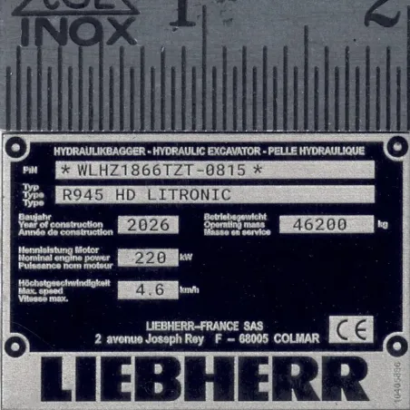 Nameplate made of aluminum Scale