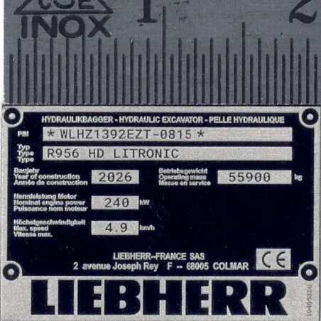 Nameplate made of aluminum Scale