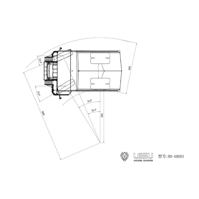 Lesu R100E rigid frame dump truck 1/16