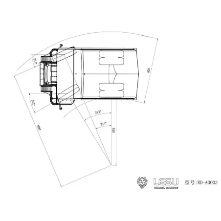 Lesu R100E rigid frame dump truck 1/16