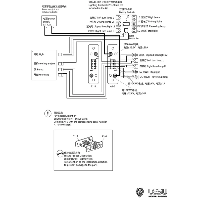 Lesu central connector for semi-trailers/trailers