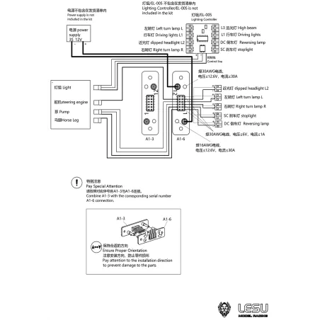 Lesu central connector for semi-trailers/trailers