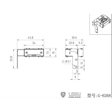 Lesu central connector for semi-trailers/trailers