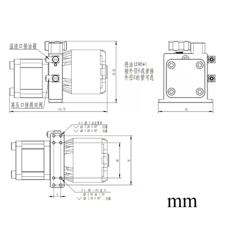 CUT hydraulic pump