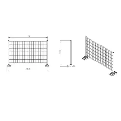 Construction fence 10 pieces of metal