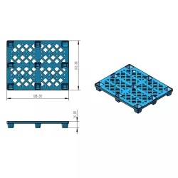 Plastic pallet big 103mm x 128mm x 14mm