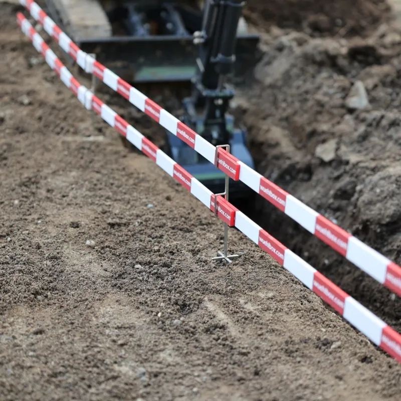 Absperrung 5m 1:14 (35,7cm) mit Bodenanker (ohne Werbung)