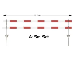 Barrier 5m 1:14 (35,7cm) with ground anchor (without advertising)