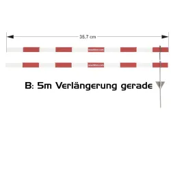 Absperrung 5m 1:14 (35,7cm) mit Bodenanker