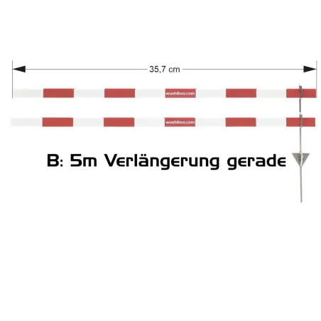 Absperrung 5m 1:14 (35,7cm) mit Bodenanker