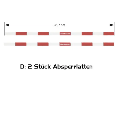 Absperrung 5m 1:14 (35,7cm) mit Bodenanker
