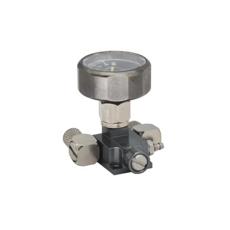 Hydraulik Druckbegrenzungsventil mit Überlauf und Manometer