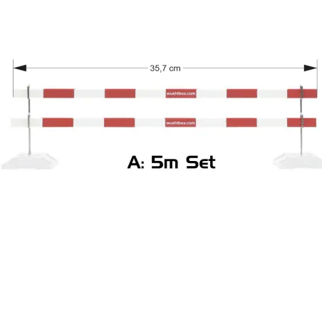 Barrier 5m 1:14 (35.7cm) with batten holder for "Bruder" feet