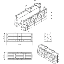 Casting mold on stainless steel for crash barriers