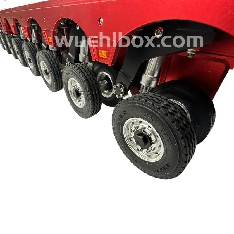 Hydraulic 8-axle low bed trailer with swing axle 1:14