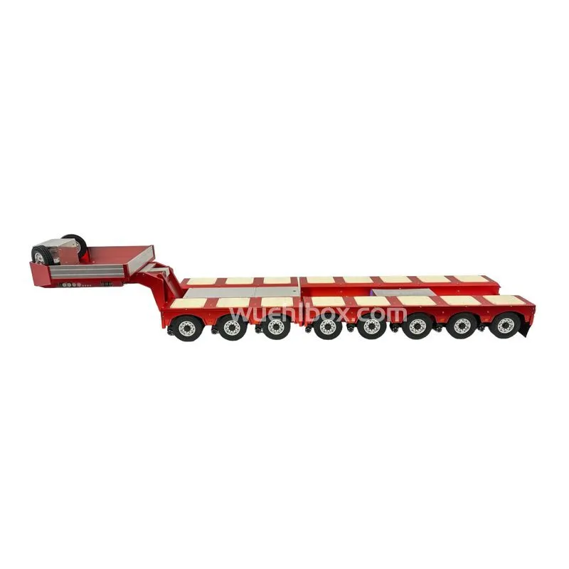 Hydraulic 8-axle low bed trailer with swing axle 1:14