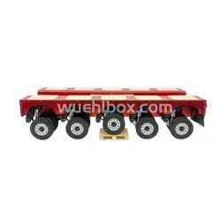 Hydraulic 8-axle low bed trailer with swing axle 1:14