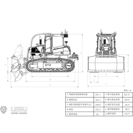 Lesu Dozer 850K 1:14 RTR