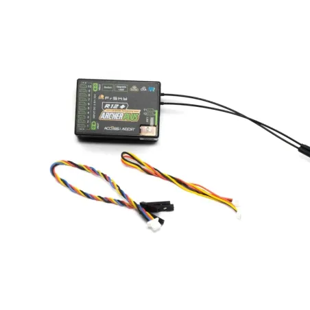 FrSky ARCHER PLUS R12+, 12 configurable channel ports*, each channel port can be assigned as PWM, SBUS, FBUS, or S.Port.