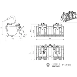 Lesu metal gripper for skid steer loaders and wheel loaders 1:14