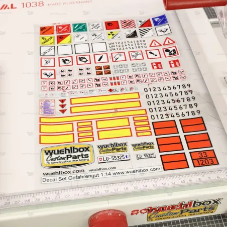 Decal hazardous goods 1:14 scale