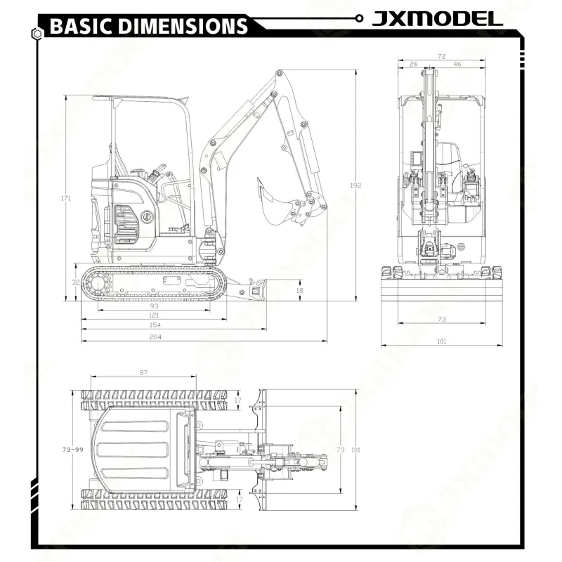 RC Hydraulik Mini Bagger JX E20 V2