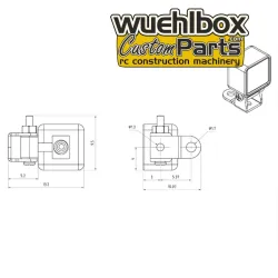 Lesu Zusatzscheinwerfer eckig 1/14 8mm x 8mm B