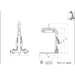 Lesu metal crane fork for pallets 1:14