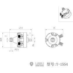 Lesu Pendel Rotator hydraulisch für Kran 1:14