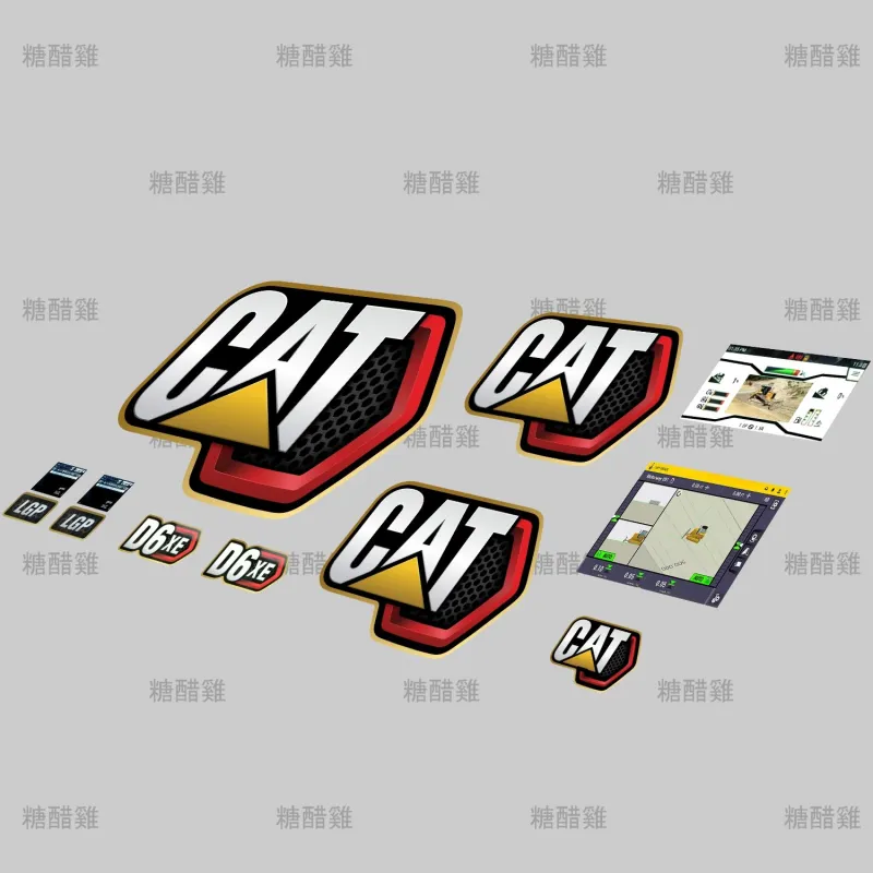 thumbnail image 2 of 3M Caterpillar CAT D2 Dozer Decals Set – Vinyl Stickers, Tractor D2 2 of 5