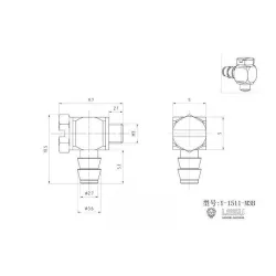 Lesu Stecknippel 90° M3 Gewinde, 3.5 mm Nippel