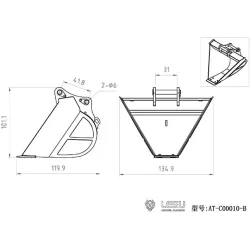 RC Bagger Lesu Trapez Löffel 1:14