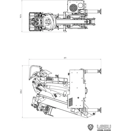 RC Excavator Lesu timber crane 1:14