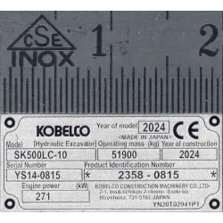 RC Bagger Typenschild aus Aluminium Scale