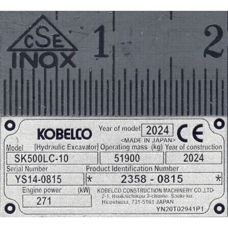 Nameplate made of aluminum Scale