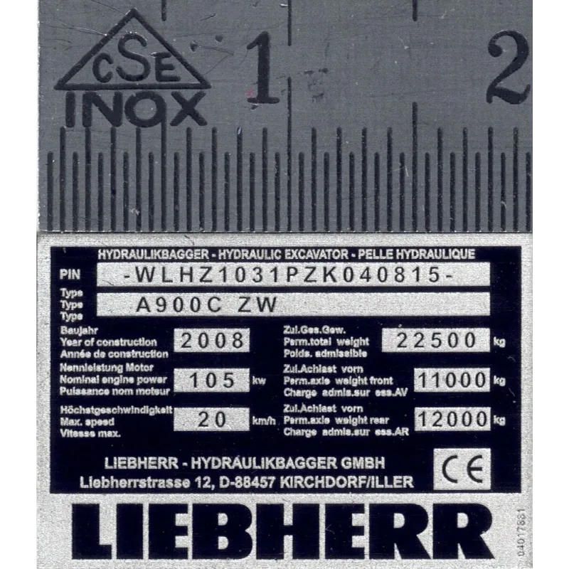 Nameplate made of aluminum Scale