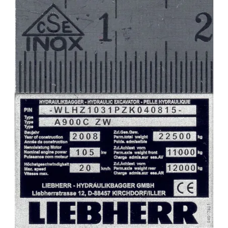 Nameplate made of aluminum Scale
