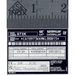 RC Bagger Typenschild aus Aluminium Scale