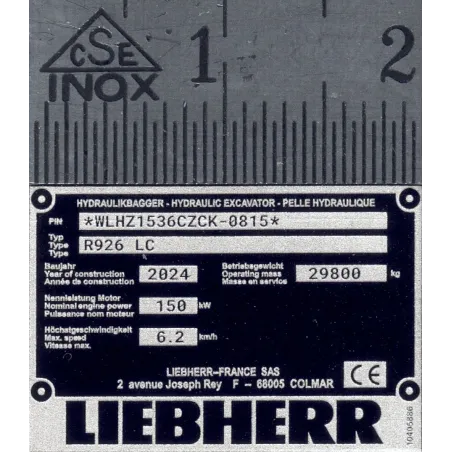 Nameplate made of aluminum Scale