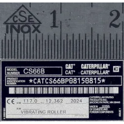 Nameplate made of aluminum Scale