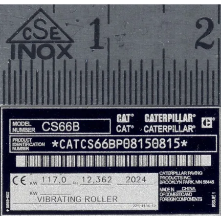RC Bagger Typenschild aus Aluminium Scale