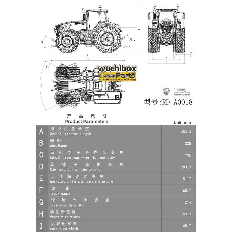 Lesu Traktor F1050 1:14 RTR