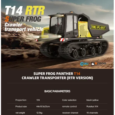 SFrog T14 Raupentransporter 1/14 RTR mit FrSky X14