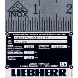 Nameplate made of aluminum Scale