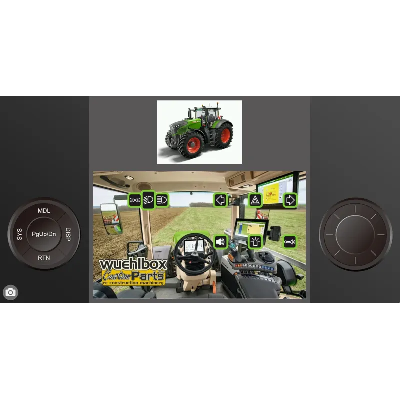 Widget und Modellspeicher FrSky XE für den Lesu Traktor F1050 1/14