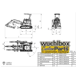 RC hydraulic mini excavator Lesu PC30