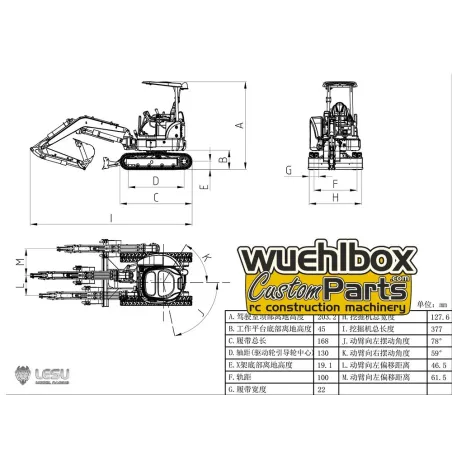 RC hydraulic mini excavator Lesu PC30