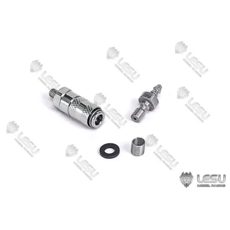 Lesu Hydraulik Schnellkupplung, Nippel 3 mm Schlauch, Muffe M3 Gewinde